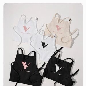 Women's Apron Set - Black, White, Cream